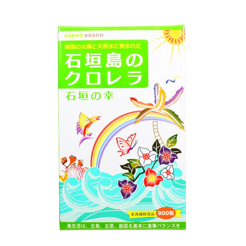【日本直邮】八重山绿藻片球藻碱性900粒
