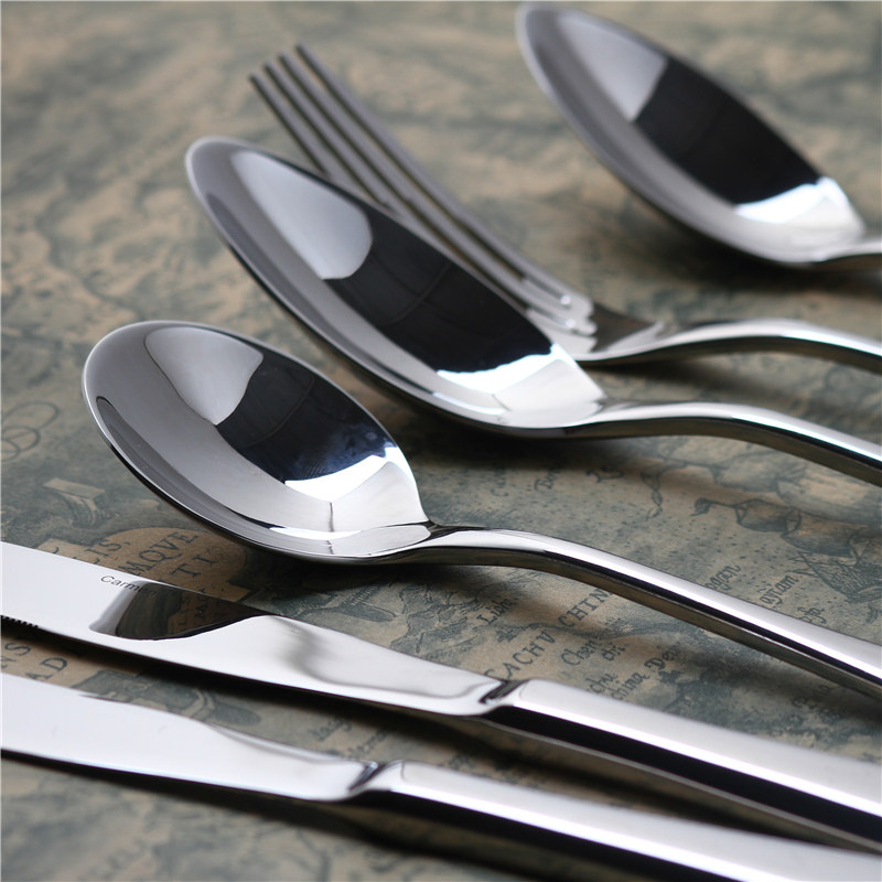 不锈钢西餐餐具套装 牛排刀叉勺套装 西餐刀叉 牛排刀 卡门系列