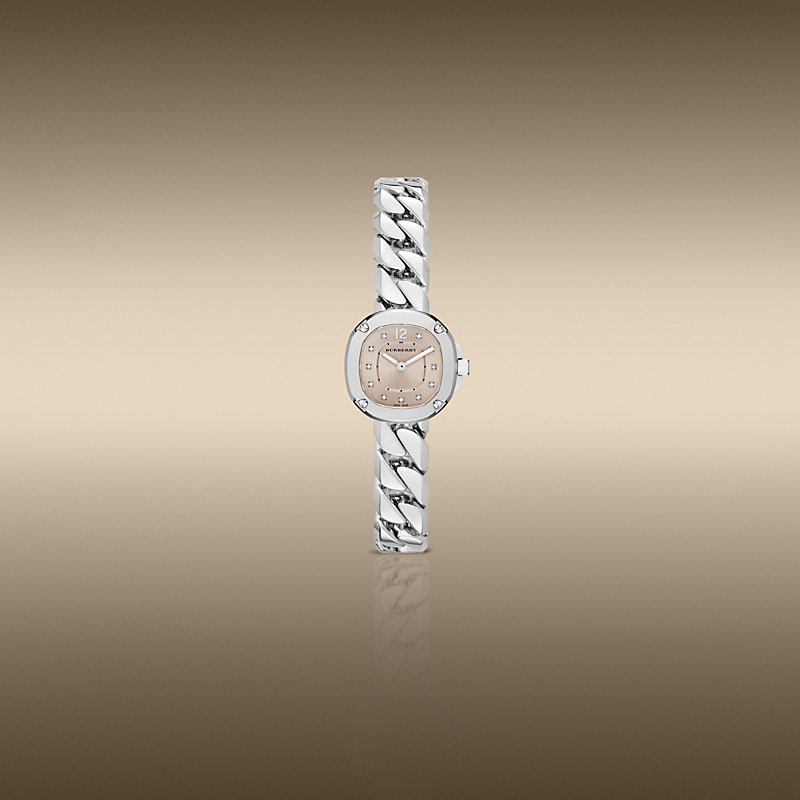 Burberry博柏利 “英伦风尚”BBY1953 26mm镶钻时标腕表 39530261