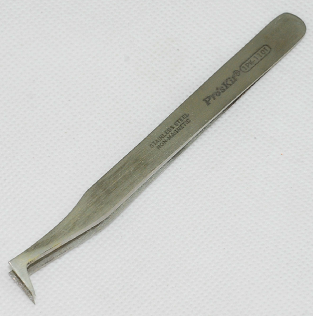 Imported Taiwan Bao - Industry 1PK - 110T stainless steel antimagnetic bird mouth tip tweezers straight angle bend tweezers