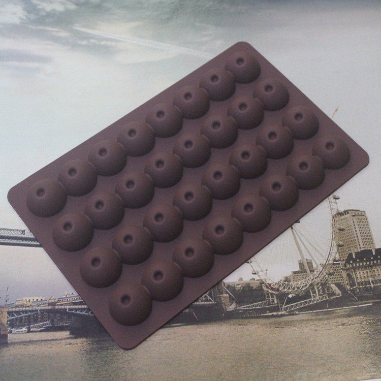 DIY Mold Silicone Chocolate Mold Truffle Black Chocolate with 32-hole food grade silicone gel