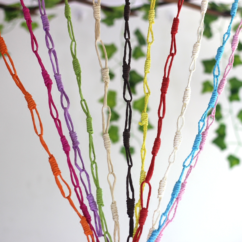 Creative paper rope hanging curtain hanging decoration paper rope chain Kindergarten ring creation partition door curtain classroom corridor hanging decorative material