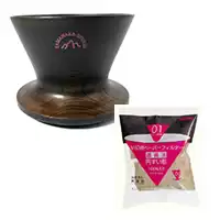 日本购买现货包邮安清式木制咖啡滤杯1 2人份送kono 01滤纸