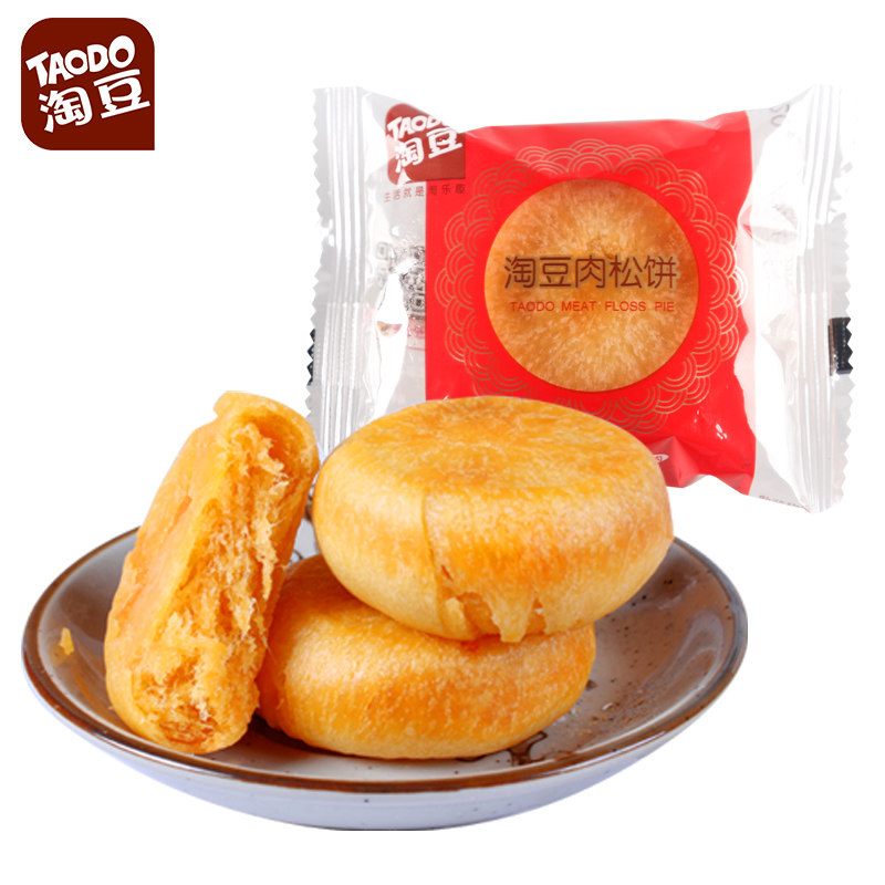 【天猫超市】淘豆肉松饼单包35g 休闲零食饼干糕点 早餐点心