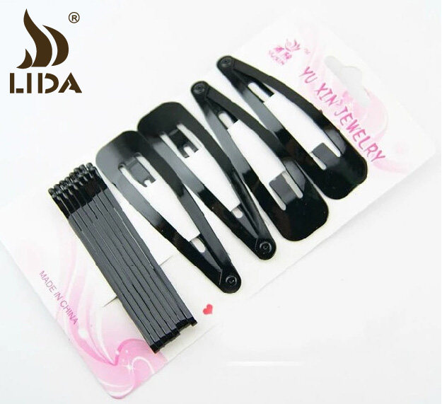 利达 假发发夹 黑色发卡 假发 头饰 造型固定必备黑夹子一字夹