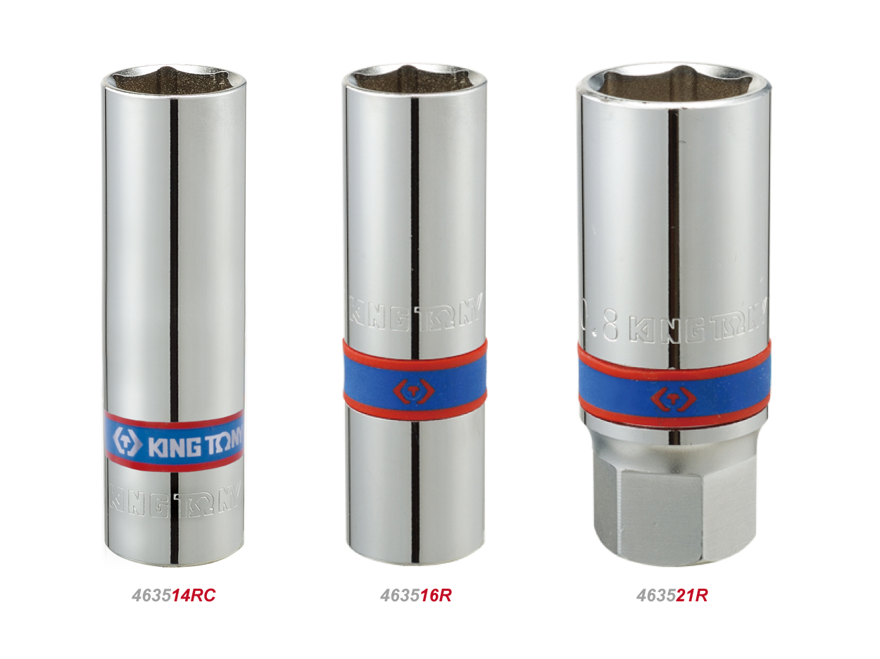 Taiwan KING TONY BLUE BELT TOOL 1 2DR HEXAGON RUBBER SLEEVE SPARK PLUG SLEEVE 4635