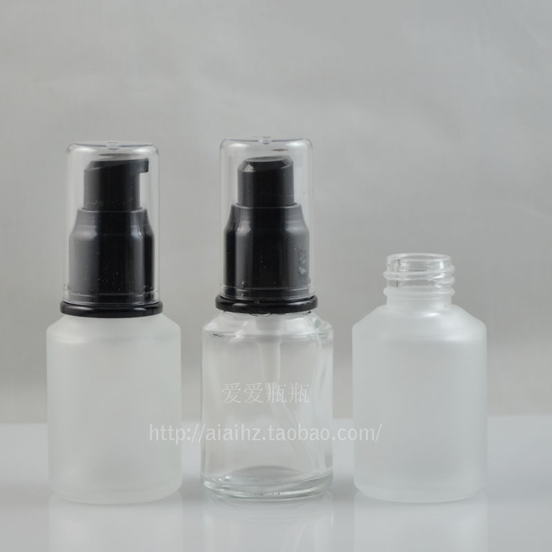 30ML transparent flower water bottle lotion bottle glass bottle with black anodized aluminum milk spray spray fine mist bottle sub-bottling