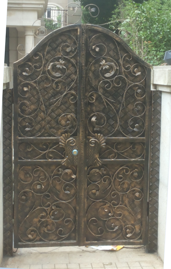 Oupai iron entrance door making villa community iron gate courtyard back garden Iron Gate special promotion