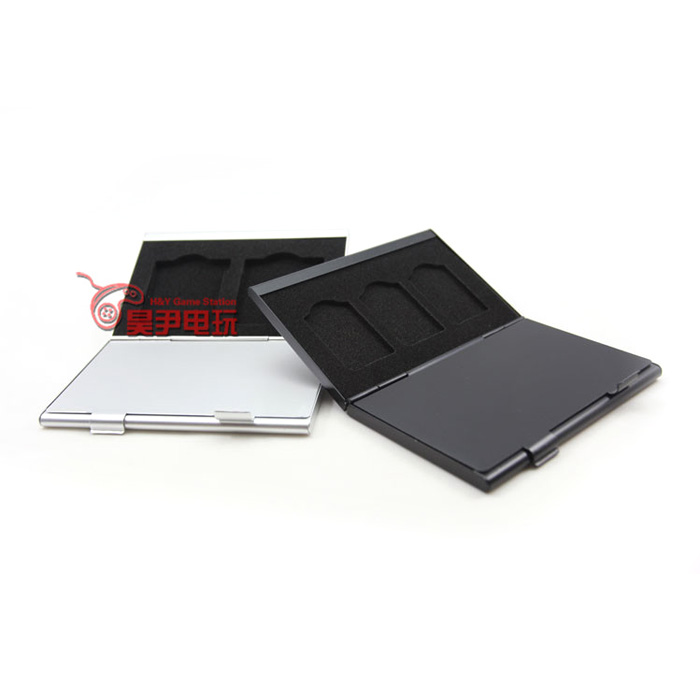 NEW 3DS NDS 3DSLL card box aluminum case PSV game card box game card with aluminum case 4 all-in-one