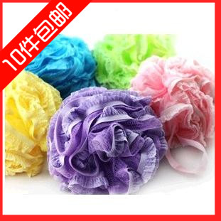 Korean lace lace bath bath flower bath ball enlarged thickened color bath ball bath scrub 10 bath towels