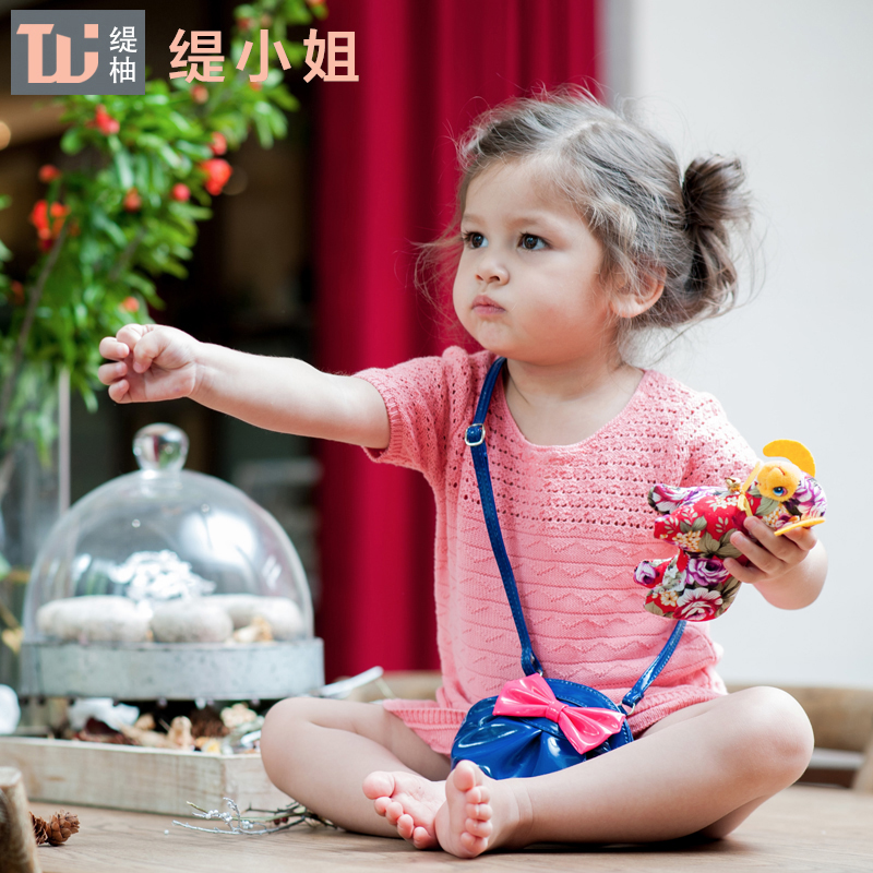 TU蝴蝶小姐女童包包蝴蝶结小女孩公主包零食包单肩斜挎包时尚可爱