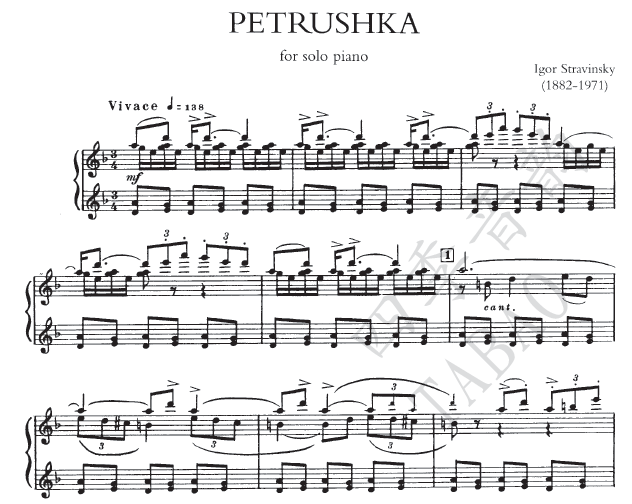 Stravinsky Petrushka Petrushka Complete Piano Solo Score