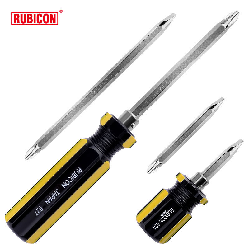 日本罗宾汉 RUBICON 624/627 双头彩条螺丝批 6/PH2*30/70mm