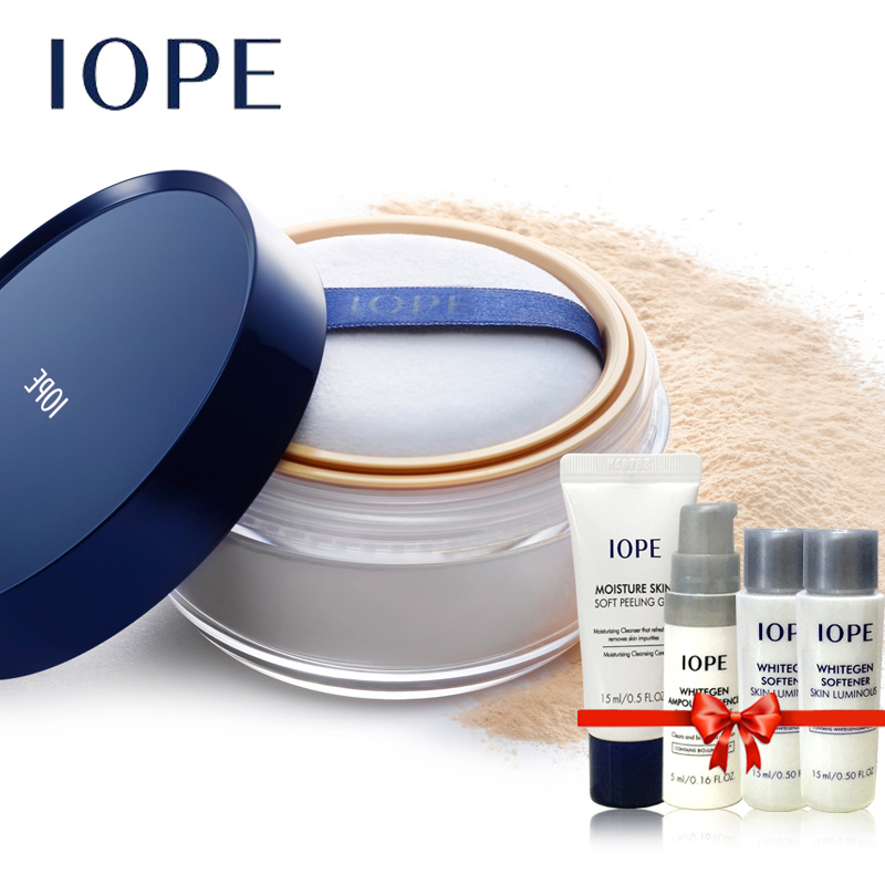 韩国IOPE/艾诺碧芙蓉华颜清透滋滑散粉 定妆控油遮瑕保湿裸妆正品