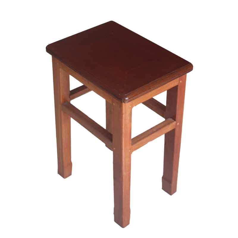 Red wood square stool with stool dining stool Cafeteria stool Wooden Stool Red Wooden Stool Dining stool Non-plastic stool Bench Short Stool