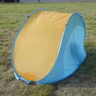 PORAY factory sales beach tent oversized double automatic outdoor speed open 3-4 people sunscreen Purple Line