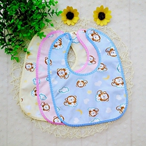 10-piece male and female baby absorbent bib waterproof enlarged cotton mouth towel baby child snapped collar summer