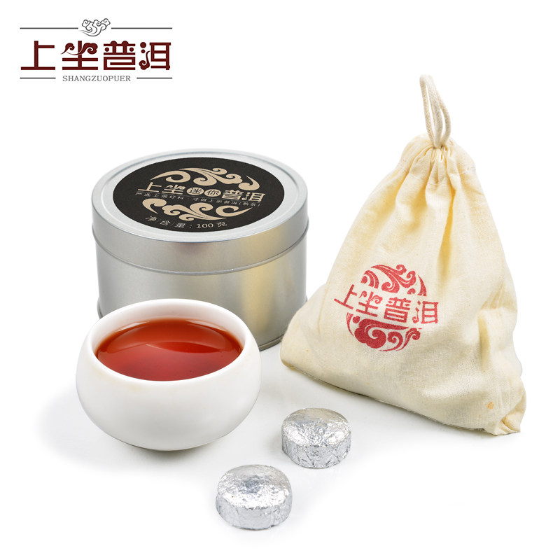 【天猫超市】上坐 普洱茶 云南大叶种小沱普洱熟茶 上坐普洱茶叶