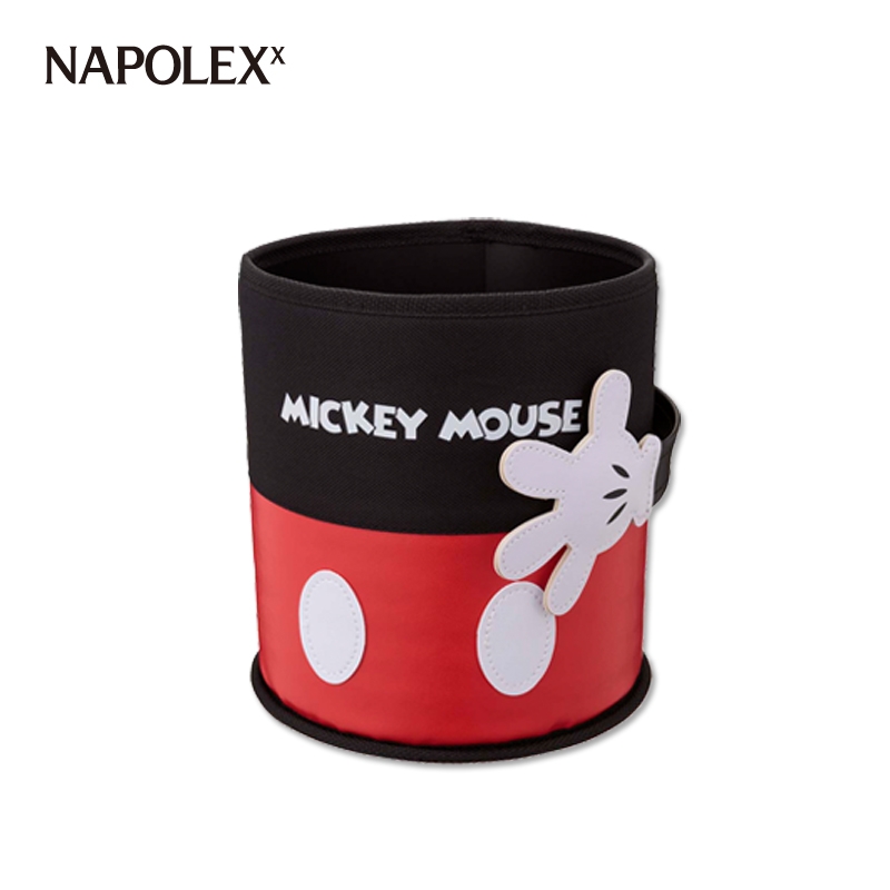 NAPOLEX米奇车载垃圾桶 时尚创意可爱卡通收纳盒置物桶 汽车用品