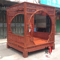 Mahogany furniture Burmese rosewood canopy bed Daguo red sandalwood bed bedroom furniture princess bed