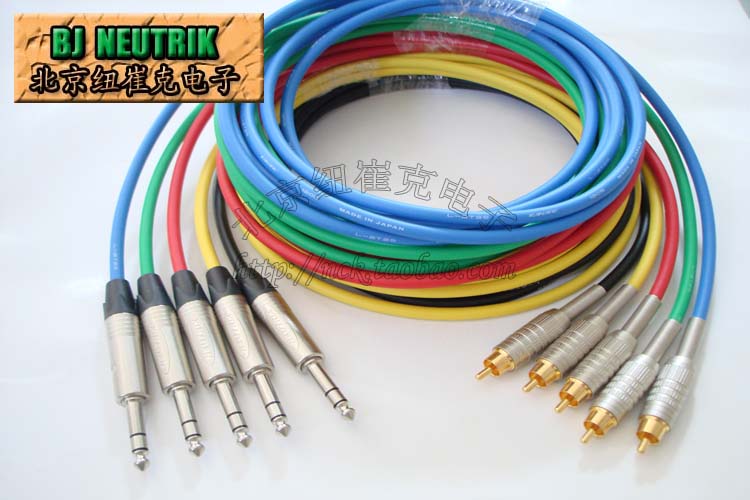 L-2T2S connecting line 6 35 large three-core transfer RCA lotus head balance turn non-equilibrium audio signal line