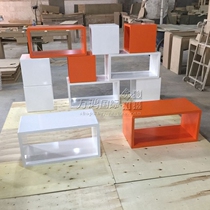 Shaped square storage cabinet Creative square decorative rack Shoe bag display cabinet Window partition rack Nakajima cabinet Assembly table