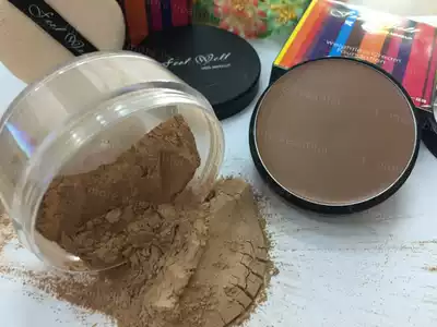 Lingyi dark skin tone men's loose powder makeup powder concealer foundation cream set Film and television special effects elderly Indian makeup shadow