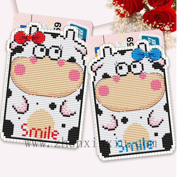 Miga cross-stitch bus card set bank card bag business card clip K--611 Niuniu