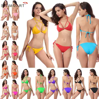Ribbed gold beads BIKINI wear 11 colors European and American swimsuit foreign trade sexy Brazilian BIKINI DM052