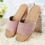 Nhà văn phòng nhà linen sàn gỗ dép đi trong nhà nữ mùa hè trong nhà nhà non-slip couple dày dưới dép và dép đi trong nhà dep long di trong nha