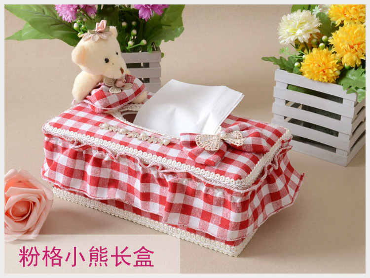 Tissue Box Fabric Lace Pastoral Tissue Box Removable Toilet Paper Lace Tissue Box European Storage Box