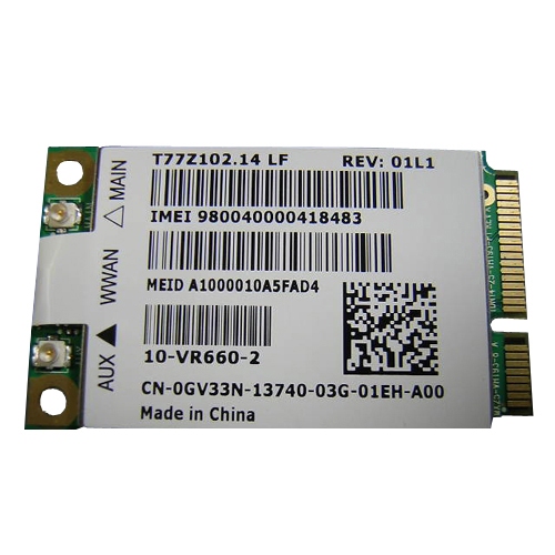 Dell Dw5620 Wwan Gobi2000 Unicom Telecom 3g Module for E6410 E4310.