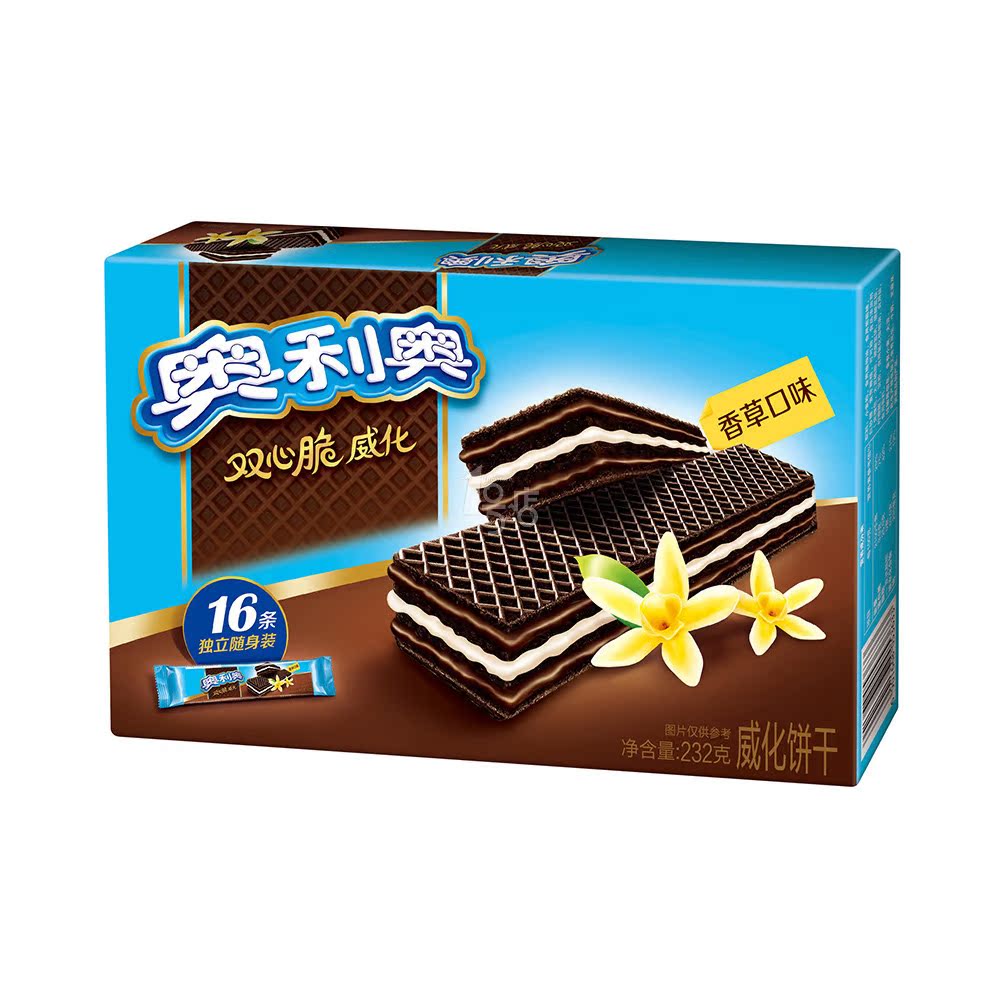 奥利奥 双心脆威化饼干 香草口味 232g