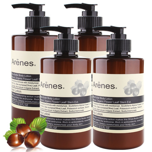 台湾官网直邮进口【Arenes】乳油木果植萃身体乳霜4瓶组(350ml)