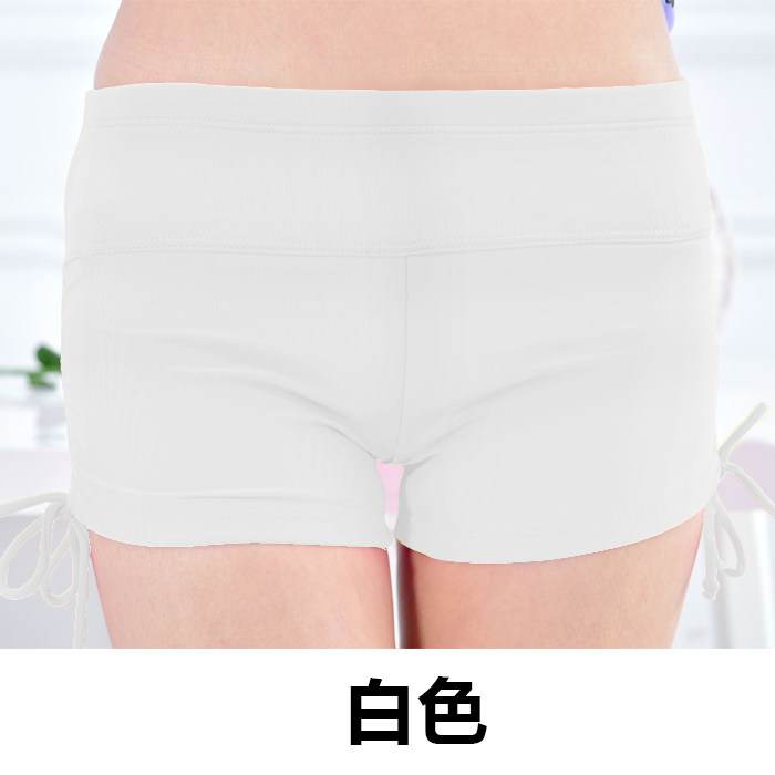 White Anti-Walking Light Lady Pure Color Conservative Flat Corner Swimsuit Pants Veil slim Sport multicolor Spa Swimming Trunks