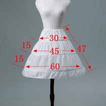 Skirt childrens Princess puffy dress girl long dress petticoat three steel ring flower girl lace lolita Daily
