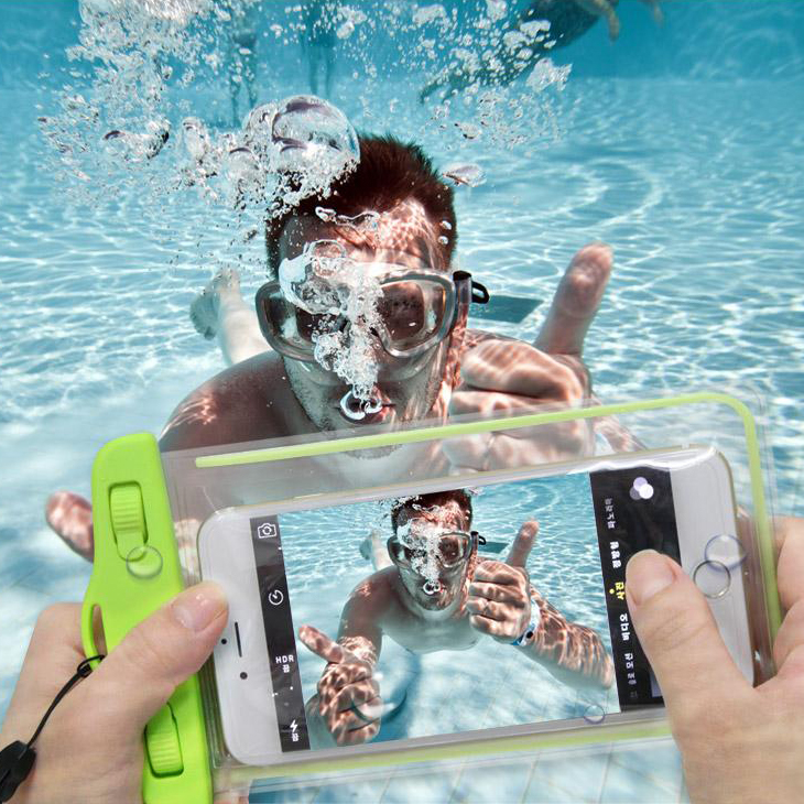 Large screen luminous phone waterproof bag universal set Samsung Xiaomi apple 6plus mobile phone bag swimming waterproof cover