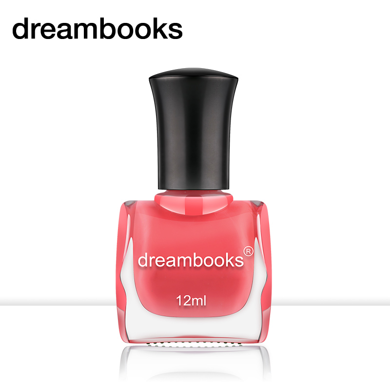 Dreambooks环保无毒指甲油 橘红健康安全 橙色冰凌美甲 12ML