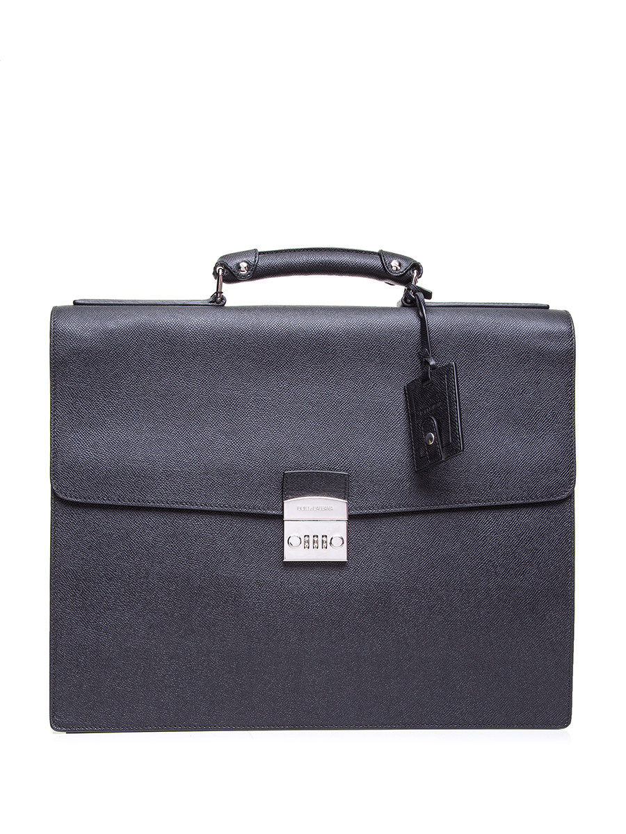 Dolce&Gabbana 深灰色锁扣翻盖公文包