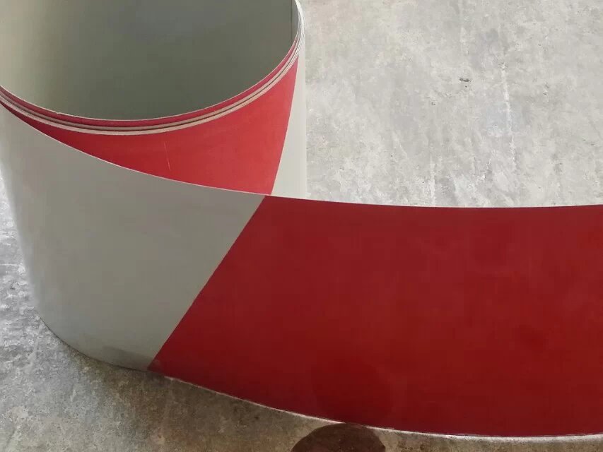 Order to make color coated sheet Sheet Iron Floor Insulation With Skirting Board Warning Sign Red White Yellow Black Building Floor