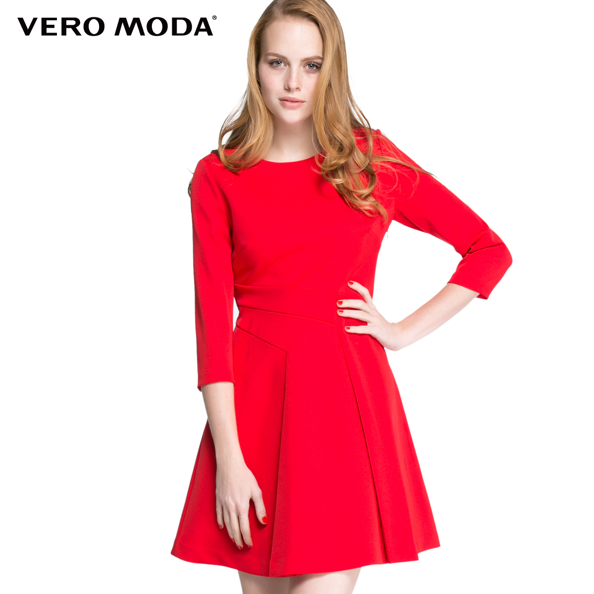 用券后549元Vero Moda2016春季立体胸型A字裙连衣裙|31617C012