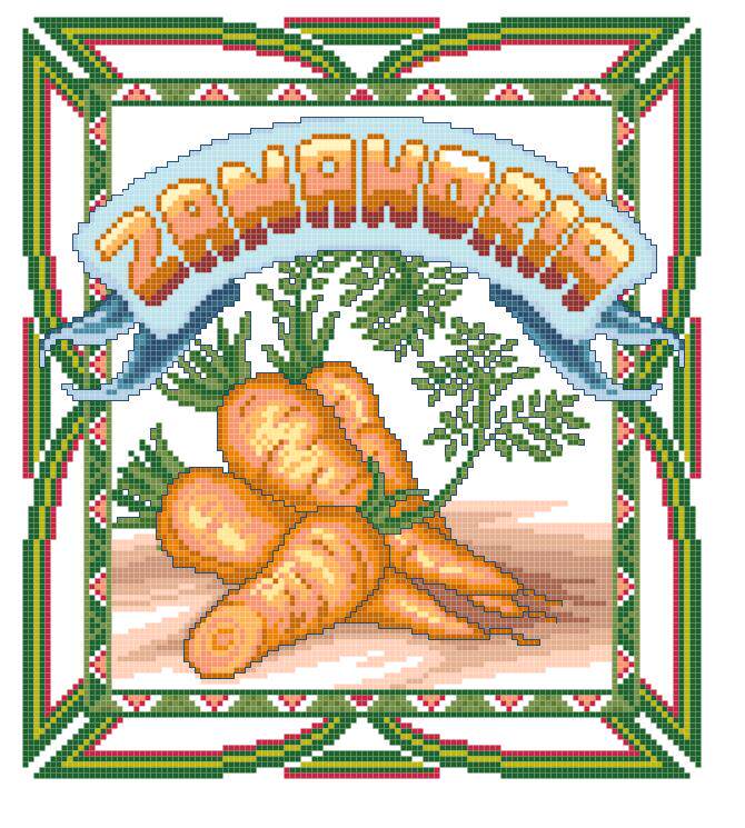 Cross embroidered electronic drawings 3364 carrapine 122W* 137H23 colour PAT source files