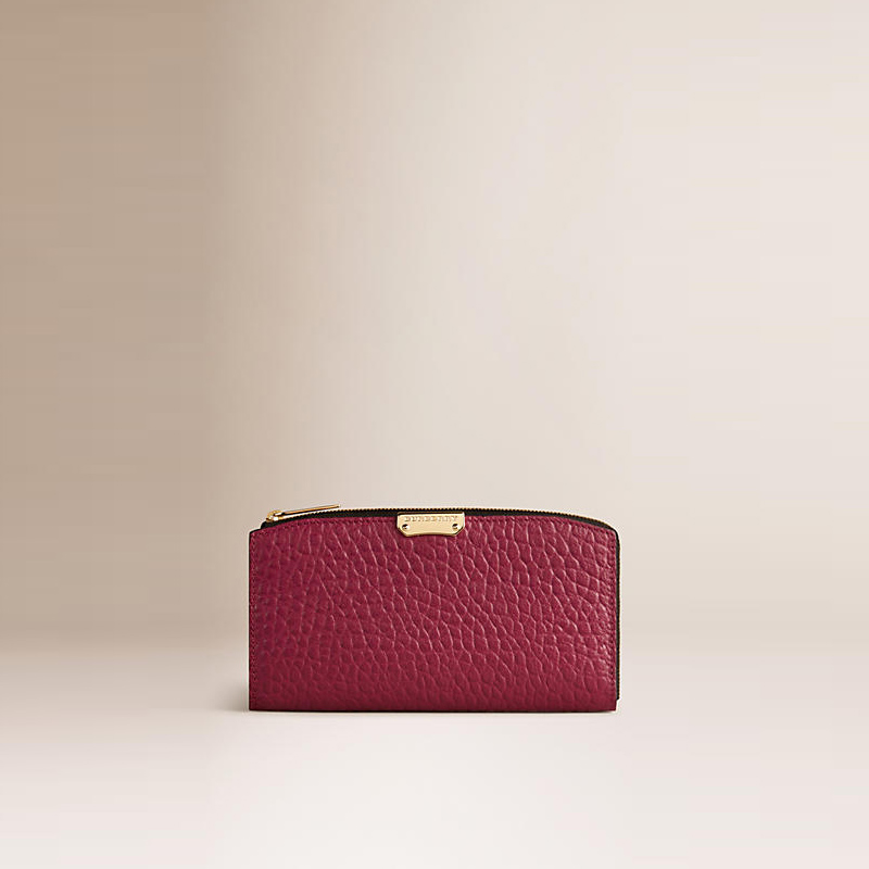 BURBERRY/博柏利典藏粒面皮革全拉链钱夹 39872921
