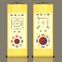 The congenital Day After Tomorrow the gossip picture silk scroll painting the Chinese cultural feng shui decoration has been mounted