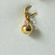 Hong Kong Chow Tai Fook counter genuine 999.9 pure gold double ring gold small bell pendant bracelet and anklet