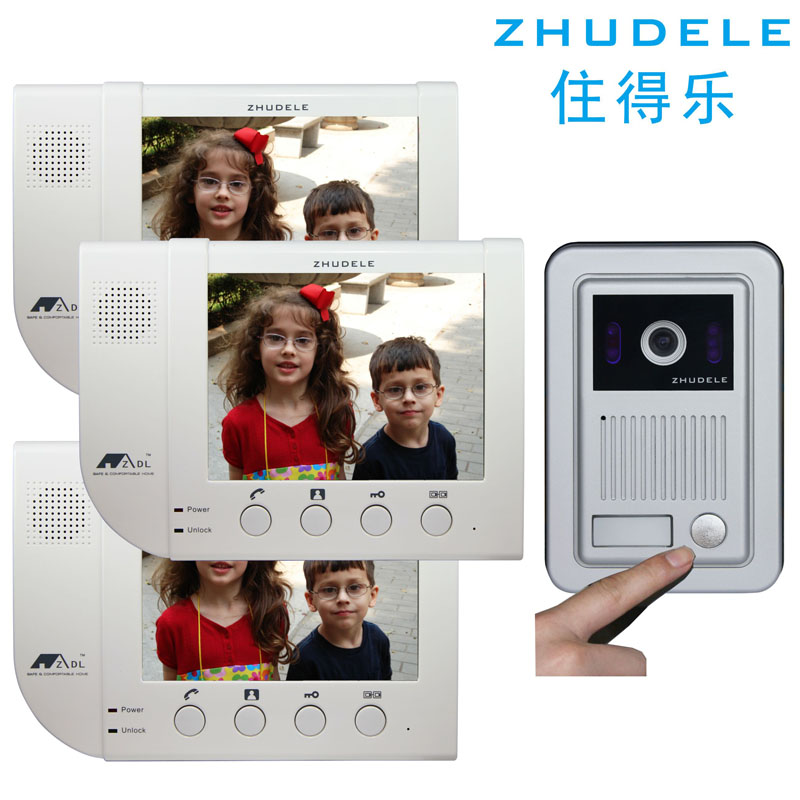 Live Le Visual Doorbell One Drag Three Eight Three Three Inch Color Visual Intercom Metal Die Casting External Machine 638Q3