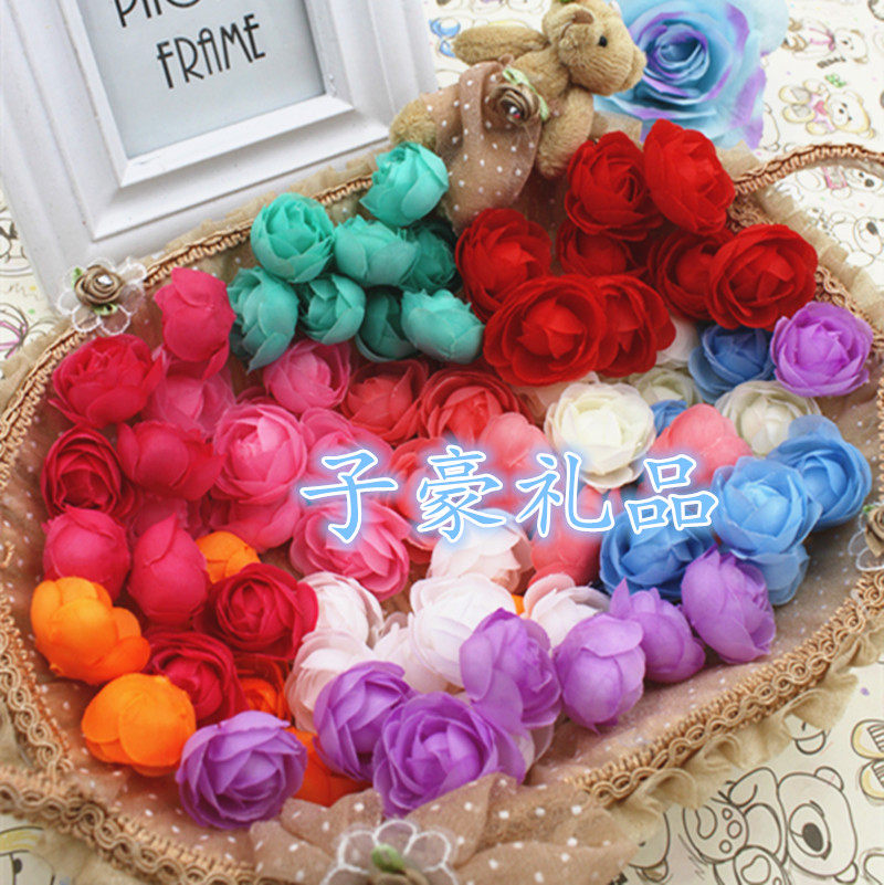 Candy Color Rose Flower Lace Small Tea Buds Tea Rose handmade DIY hairpin clothes decorated with snow-spun rose