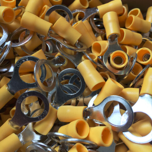 Circular pre-insulated terminal end cold-pressed terminal RV5 5-10 copper factory direct sales