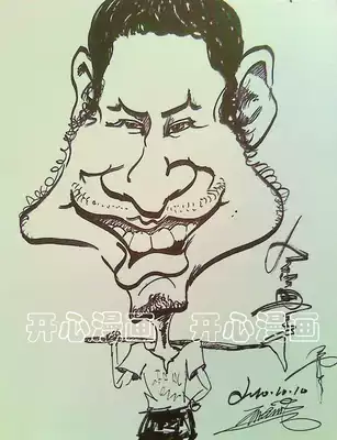 Hand-drawn comic portrait portrait Cartoon comic Q version portrait painting hand-drawn custom funny comic gift