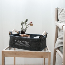 The original felt storage basket desktop fabric simple fresh storage basket clothing storage basket